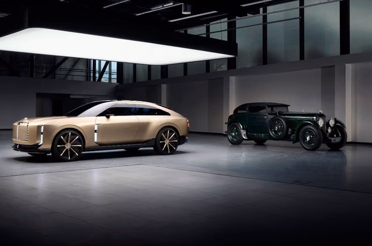 It takes design inspiration from 1928 Speed Six with bodywork by coachbuilder Gurney Nutting. Bentley EXP 15 design inspiration
